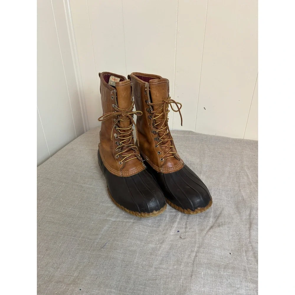 L.L. Bean Bean Boots Mens 10 Brown Gore-Tex Thinsulate Insulated Duck Boots USA